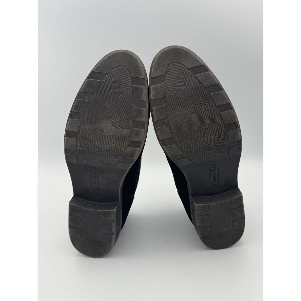 BareTraps Atticus Black Faux Suede Ankle Boots Women's 8.5M Strap Buckle Zip - Picture 7 of 9